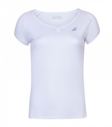 Koszulka juniorska Babolat Play Cap Sleeve Top Girl biała