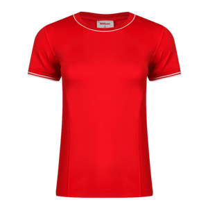 Koszulka tenisowa Wilson Team Seamless damska czerwona