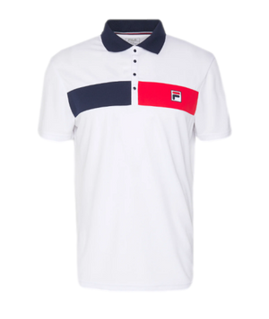 Koszulka tenisowa Fila Polo Jayden biała