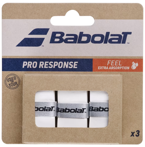 Owijki Tenisowe Babolat Pro Response Feel białe