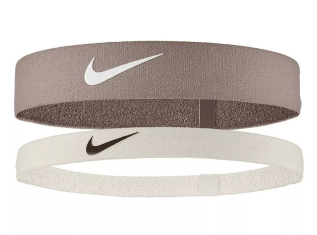 Opaski na głowę Nike Flex Headband beżowo-białe