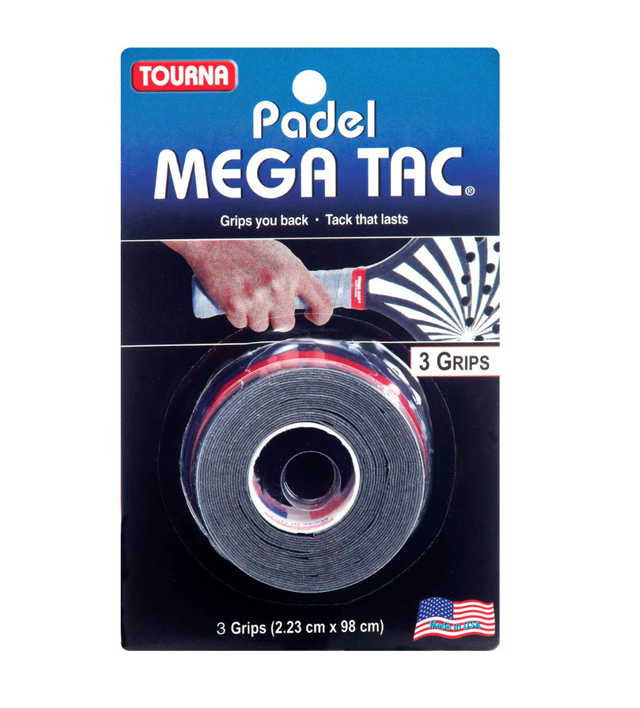Owijki wierzchnie Tourna Mega Tac czarne x3 do padla