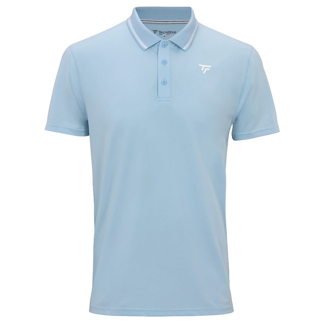 Koszulka tenisowa Tecnifibre Team Tech Polo błękitna