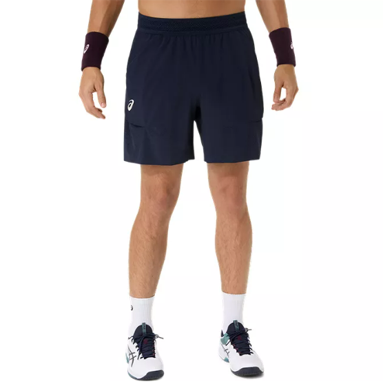 Spodenki tenisowe Asics Match Laser Cut 7in Short granatowe