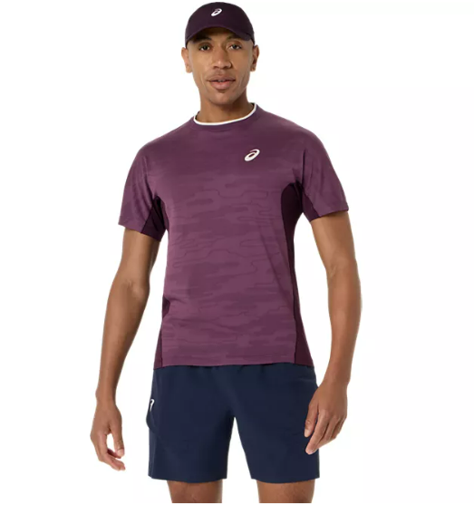 Koszulka sportowa Asics Match Jacquard SS Top purpurowa