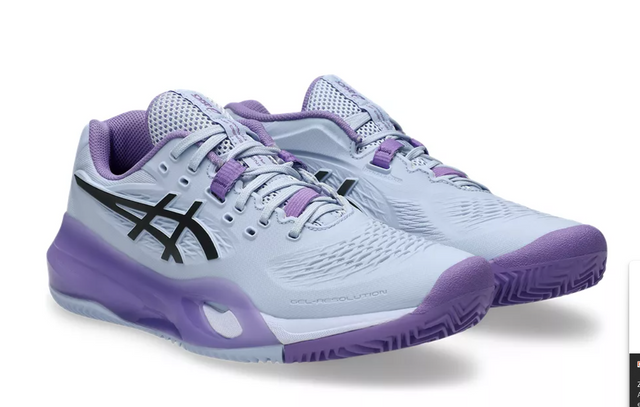 Buty tenisowe Asics Gel-Resolution X damskie Clay Night Energy błękitno-fioletowe