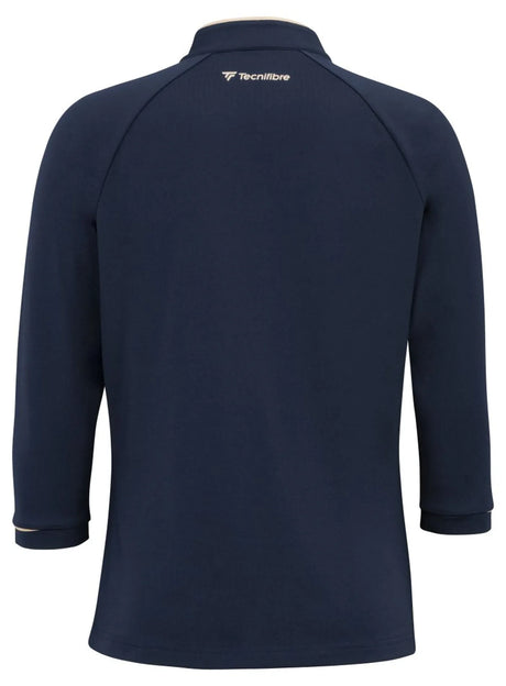 Bluza tenisowa damska Tecnifibre Thermozip 3/4 Sleeve granatowa