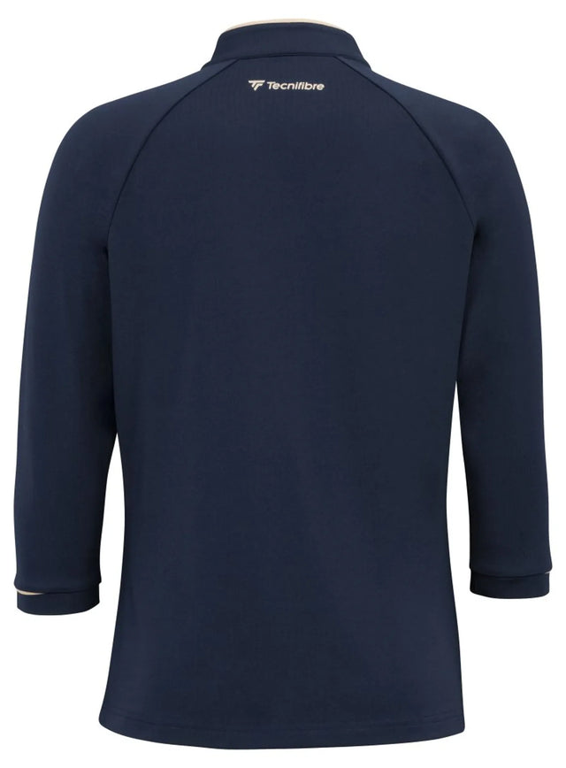 Bluza tenisowa damska Tecnifibre Thermozip 3/4 Sleeve granatowa