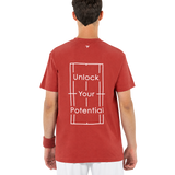 Koszulka tenisowa Tecnifibre Graphic Tee 2026 ceglana