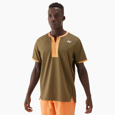 Koszulka tenisowa Yonex US Crew Neck oliwkowa