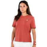 Koszulka tenisowa damska Tecnifibre Graphic Tee ceglana