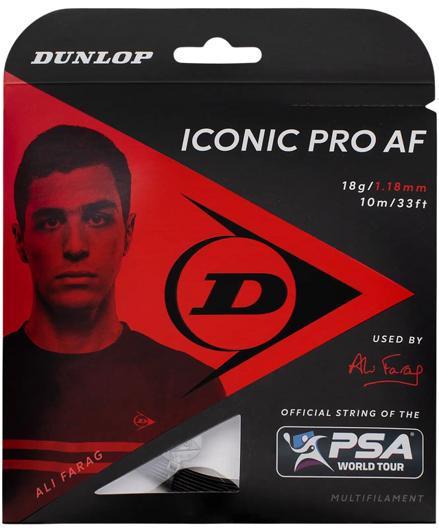 Naciąg do squasha Dunlop Iconic Pro AF czarny