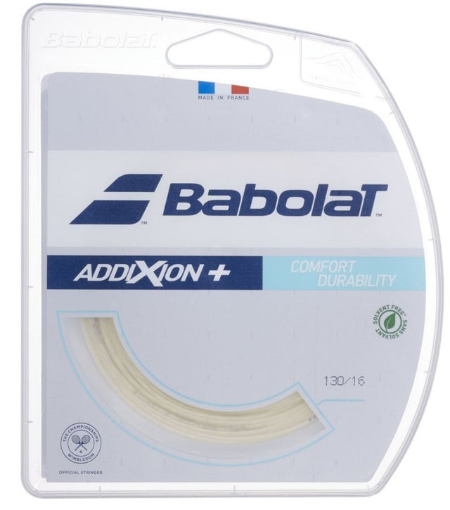 Naciąg tenisowy Babolat Addixion + 12m biały