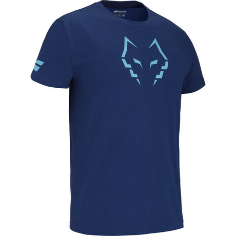 Koszulka tenisowa Babolat Cotton Tee J. Lebron niebieska