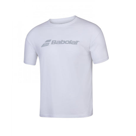Koszulka tenisowa juniorska Babolat Exercise Tee Boy biała