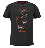 Koszulka tenisowa Babolat Exercise Graphic Tee Men czarna