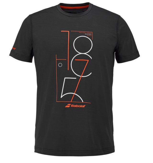 Koszulka tenisowa Babolat Exercise Graphic Tee Men czarna