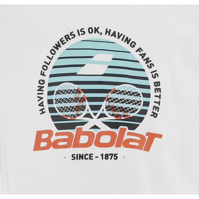 Koszulka chłopięca Babolat Exercise Cotton Tee Boy biała