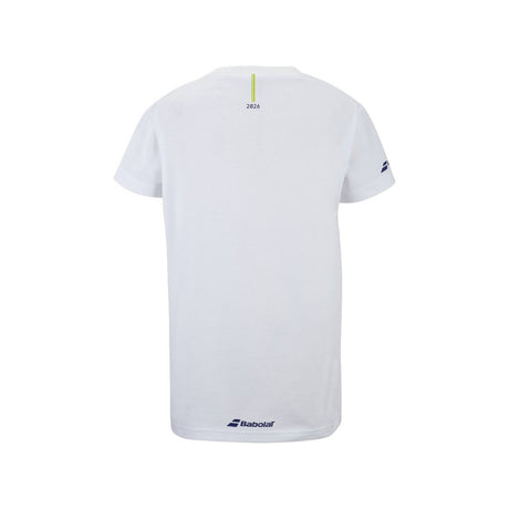 Koszulka tenisowa juniorska Babolat Exercise Cotton Tee Boy biała
