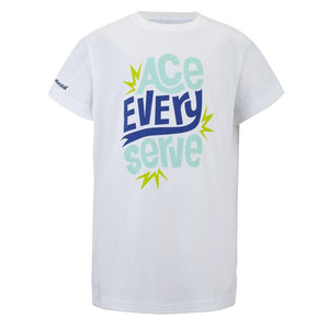 Koszulka tenisowa juniorska Babolat Exercise Cotton Tee Boy biała