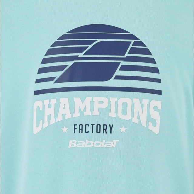 Koszulka tenisowa juniorska Babolat Exercise Graphic Tee Boy błękitna