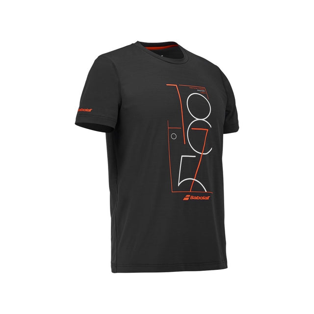 Koszulka tenisowa Babolat Exercise Graphic Tee Men czarna