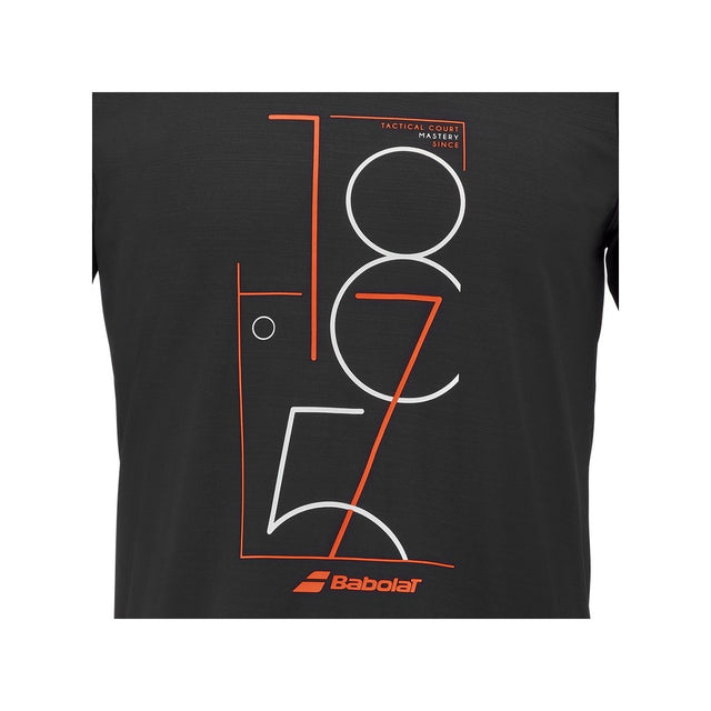 Koszulka tenisowa Babolat Exercise Graphic Tee Men czarna