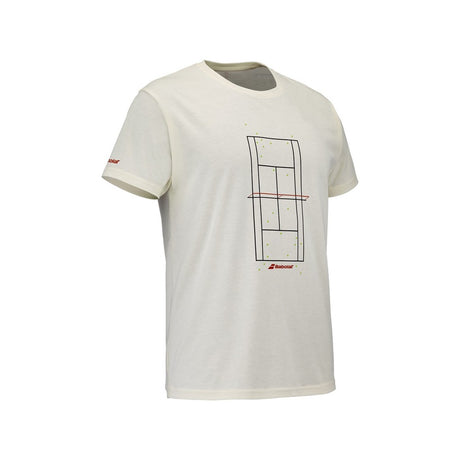 Koszulka tenisowa Babolat Exercise Message Tee Men beżowa