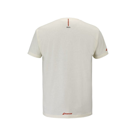 Koszulka tenisowa Babolat Exercise Message Tee Men beżowa