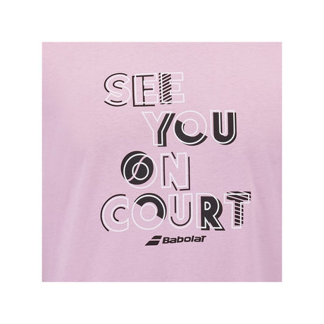 Koszulka tenisowa Babolat Exercise Message Tee Men różowa