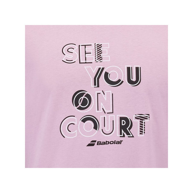 Koszulka tenisowa Babolat Exercise Message Tee Men różowa