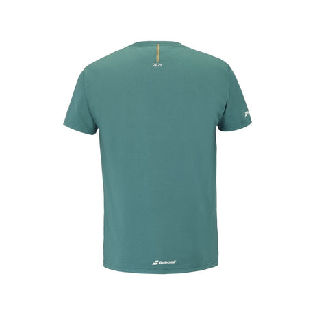 Koszulka tenisowa Babolat Exercise Message Tee Men ciemnozielona