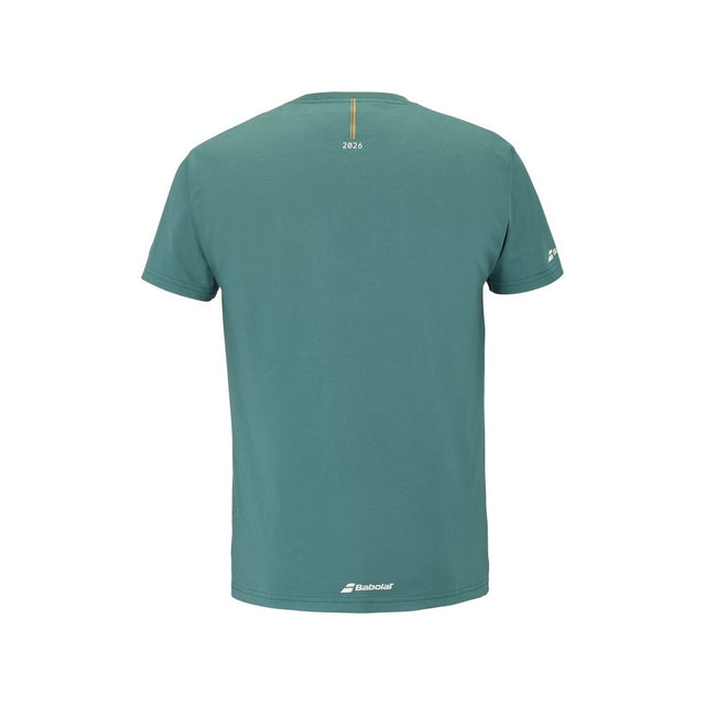 Koszulka tenisowa Babolat Exercise Message Tee Men ciemnozielona