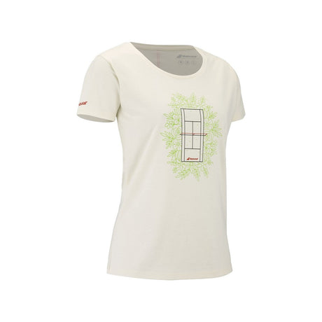 Koszulka tenisowa Babolat Exercise Message Tee Women beżowa