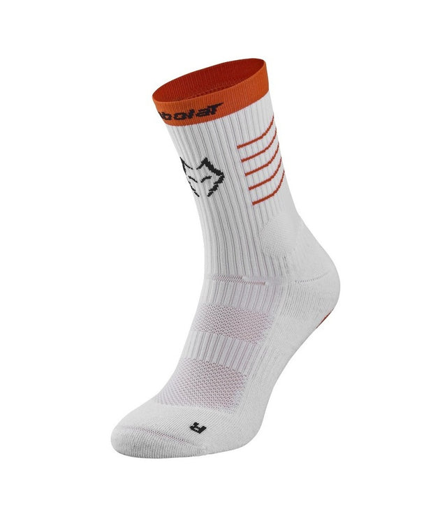 Skarpety do padla Babolat Mid-Calf Lebron biało-pomarańczowe