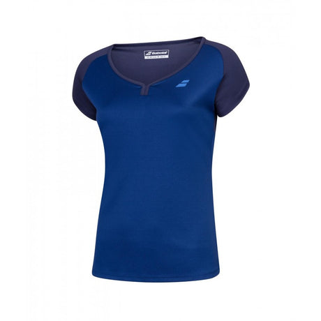 Koszulka juniorska Babolat Play Cap Sleeve Top Girl granatowa