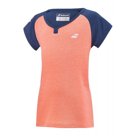 T-shirt koszulka juniorska Babolat Play Girl pomarańczowo-niebieska