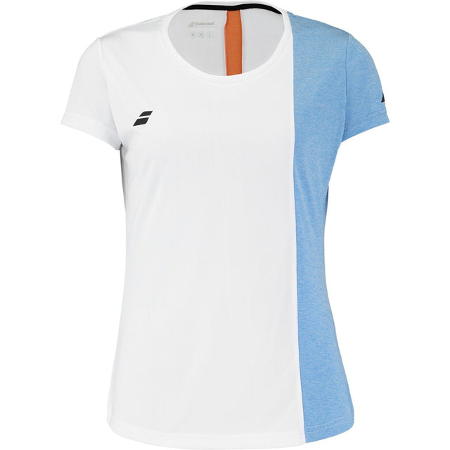 Koszulka tenisowa Babolat Play Cap Top Girl biała