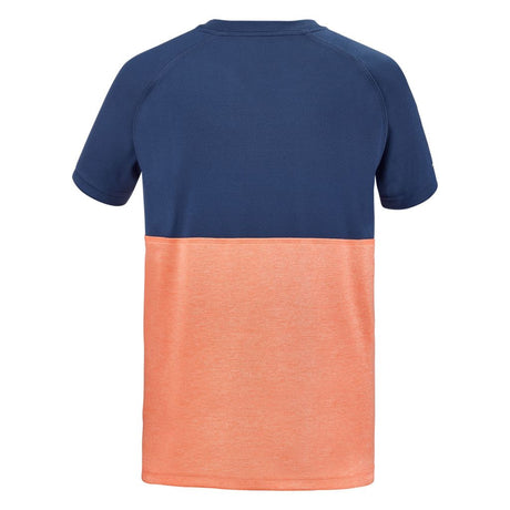 Koszulka tenisowa juniorska Babolat Play Crew Neck Tee Boy pomarańczowa