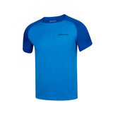 Koszulka tenisowa juniorska Babolat Play Crew Neck Tee Boy niebieska