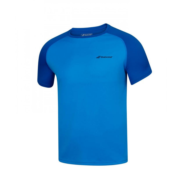 Koszulka tenisowa juniorska Babolat Play Crew Neck Tee Boy niebieska