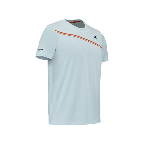 Koszulka tenisowa juniorska Babolat Play Crew Neck Tee Boy jasnoniebieska