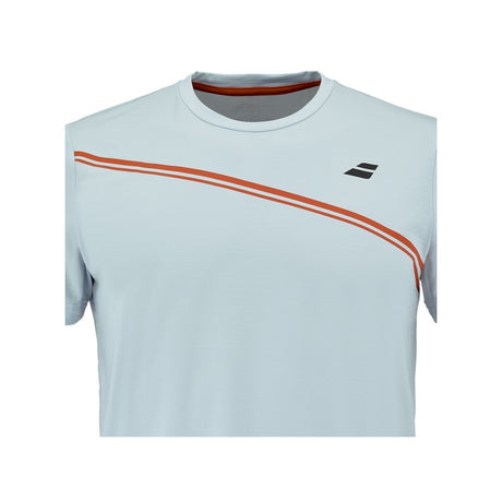 Koszulka tenisowa juniorska Babolat Play Crew Neck Tee Boy jasnoniebieska