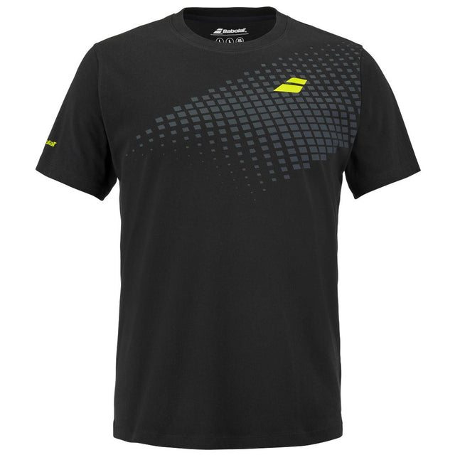Koszulka tenisowa Babolat Aero Cotton Tee czarna