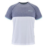 Koszulka tenisowa juniorska Babolat Play Crew Neck Tee Boy biało-szara