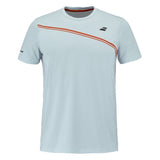Koszulka tenisowa juniorska Babolat Play Crew Neck Tee Boy jasnoniebieska