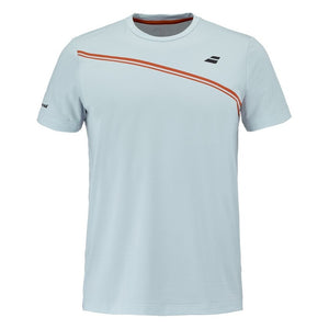 Koszulka tenisowa juniorska Babolat Play Crew Neck Tee Boy jasnoniebieska