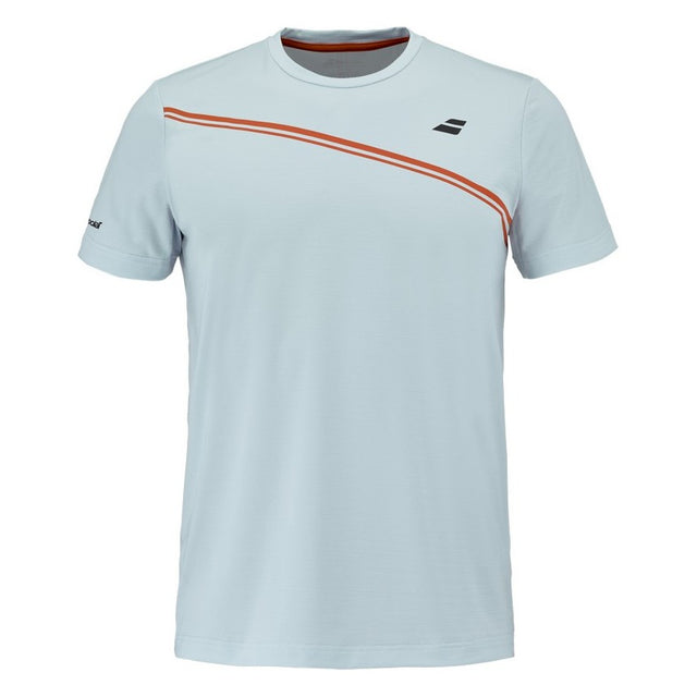 Koszulka tenisowa juniorska Babolat Play Crew Neck Tee Boy jasnoniebieska