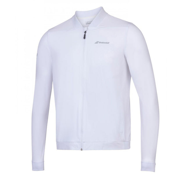 Bluza tenisowa juniorska Babolat Play Jacket biała