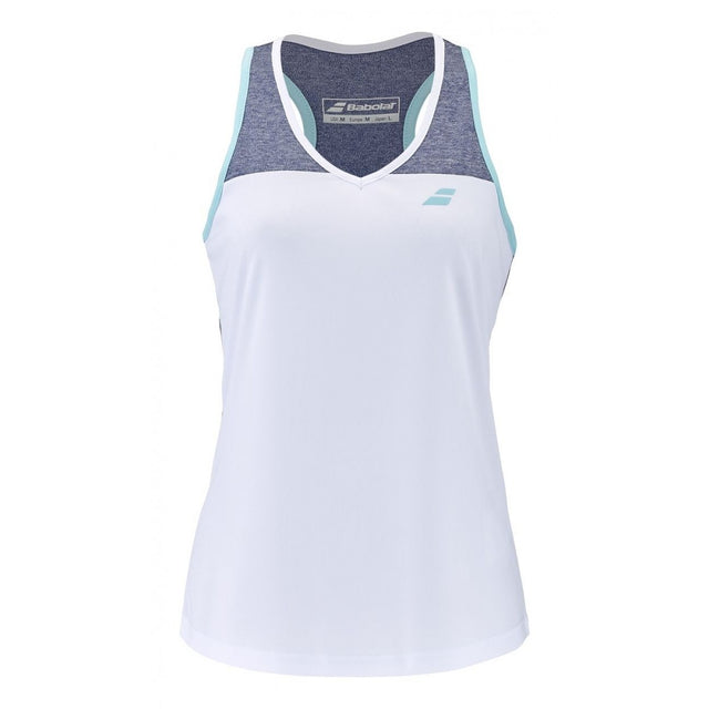 Top tenisowy Babolat Play Tank biało-niebieski